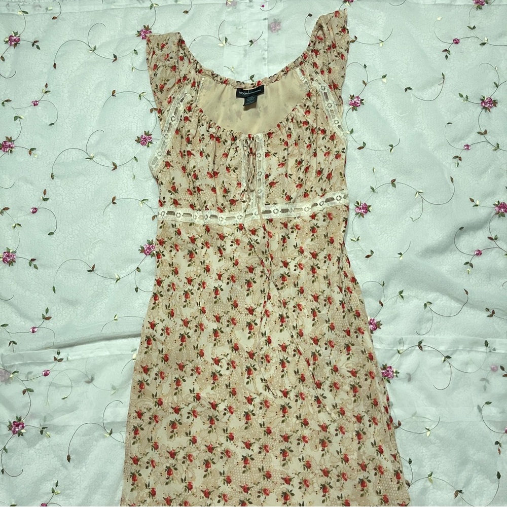 Vintage Floral Milkmaid Dress